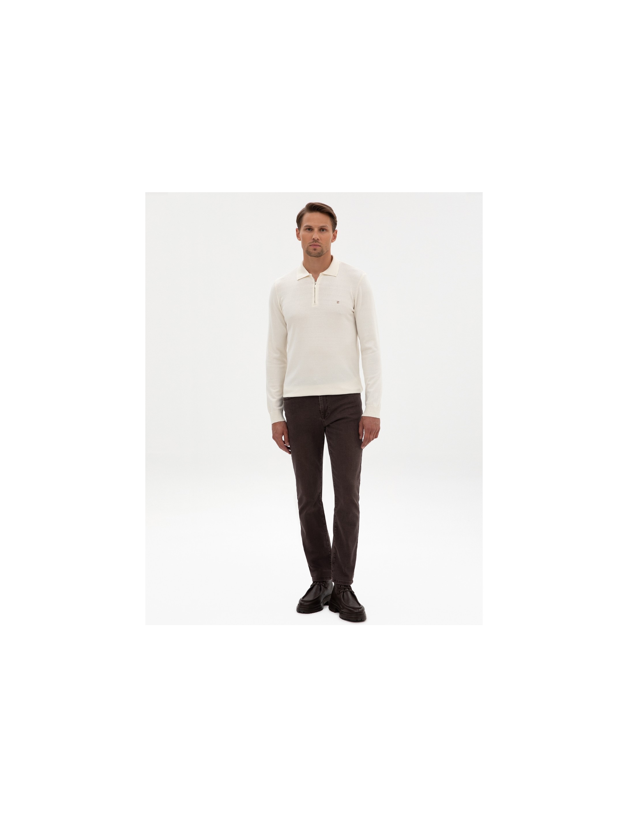 Pierre Cardin Erkek Kahverengi Slim Fit Jean Pantolon 50317247-VR029 görsel 7