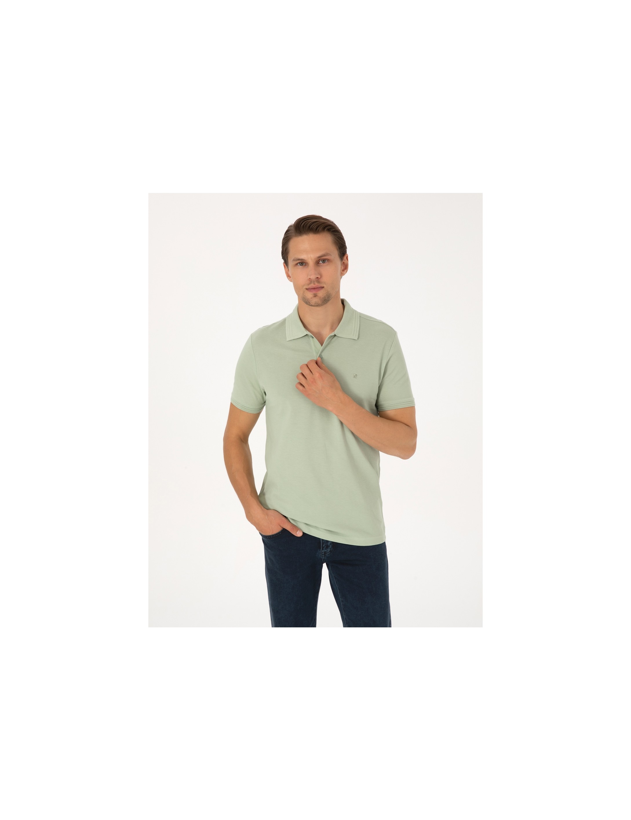 Pierre Cardin Erkek Siyah Slim Fit Basic Tişört 50325323-VR046