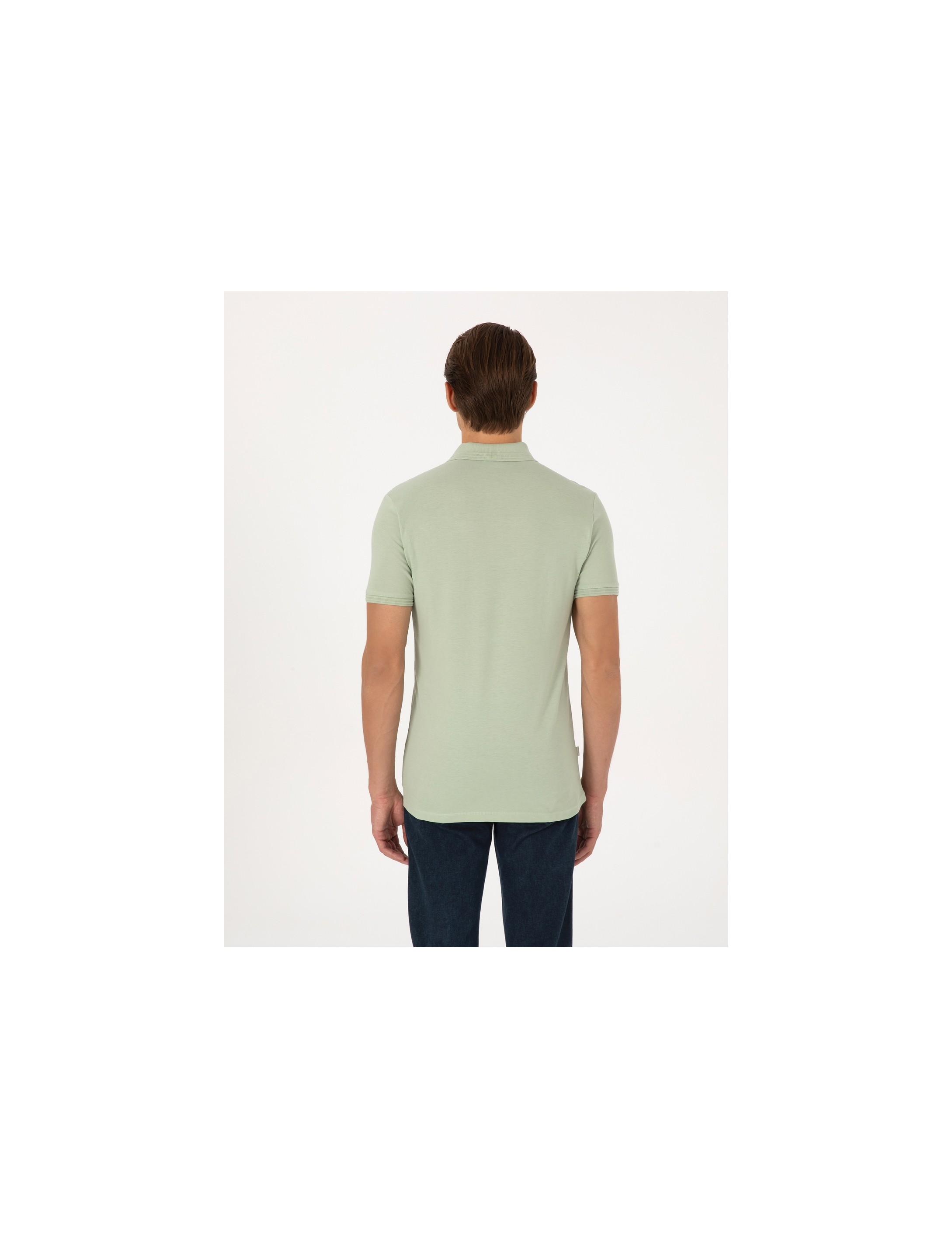 Pierre Cardin Erkek Siyah Slim Fit Basic Tişört 50325323-VR046 görsel 5