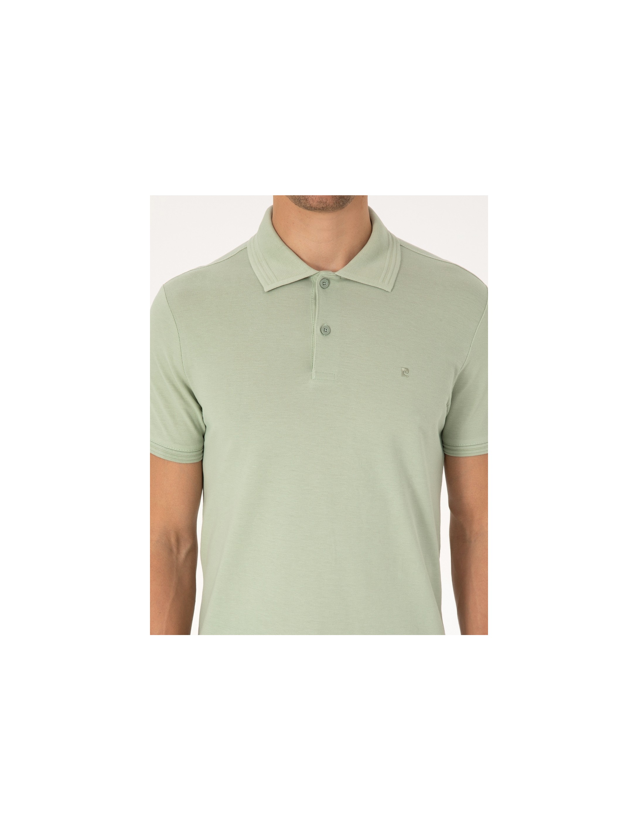 Pierre Cardin Erkek Siyah Slim Fit Basic Tişört 50325323-VR046 görsel 6