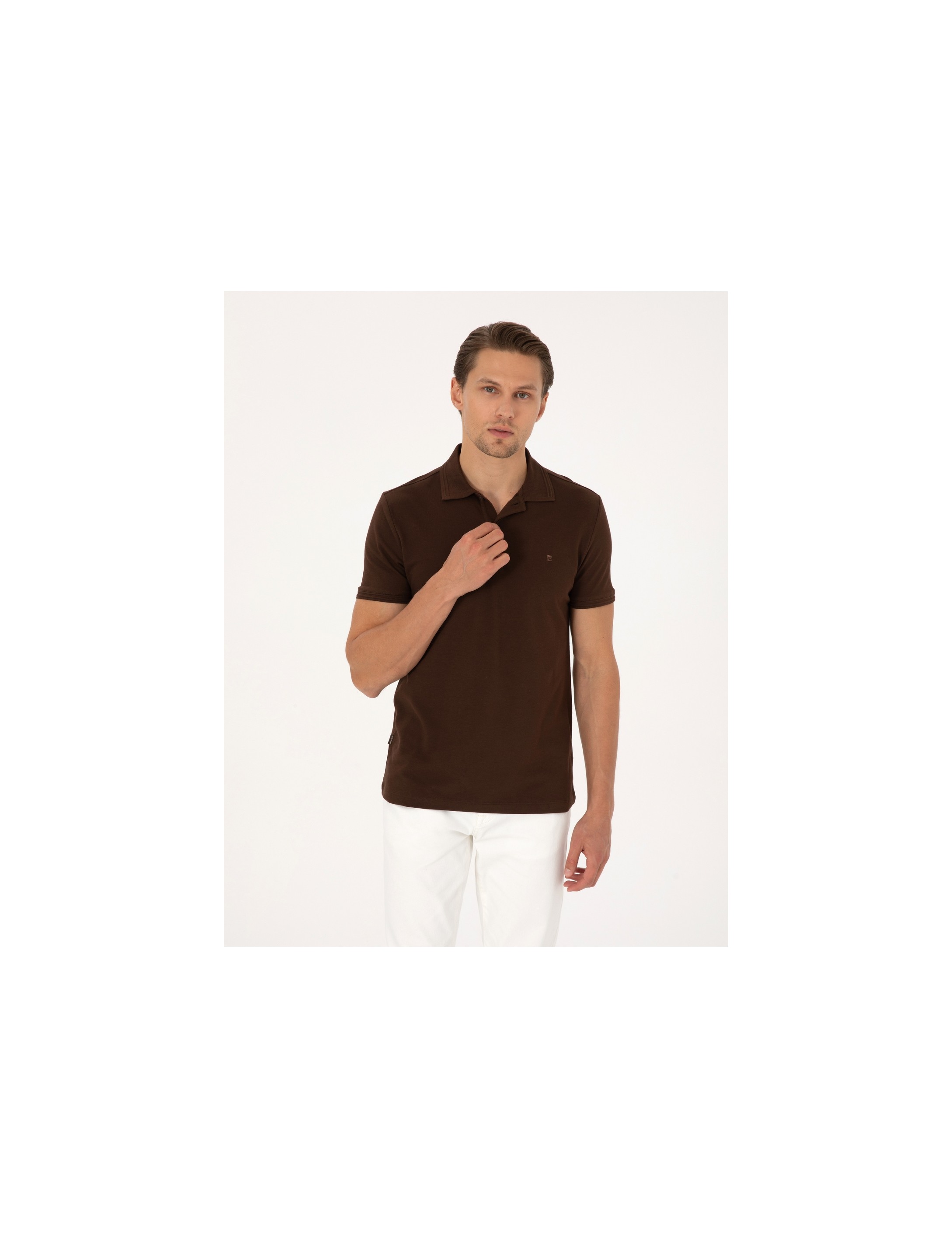 Pierre Cardin Erkek Siyah Slim Fit Basic Tişört 50325323-VR046