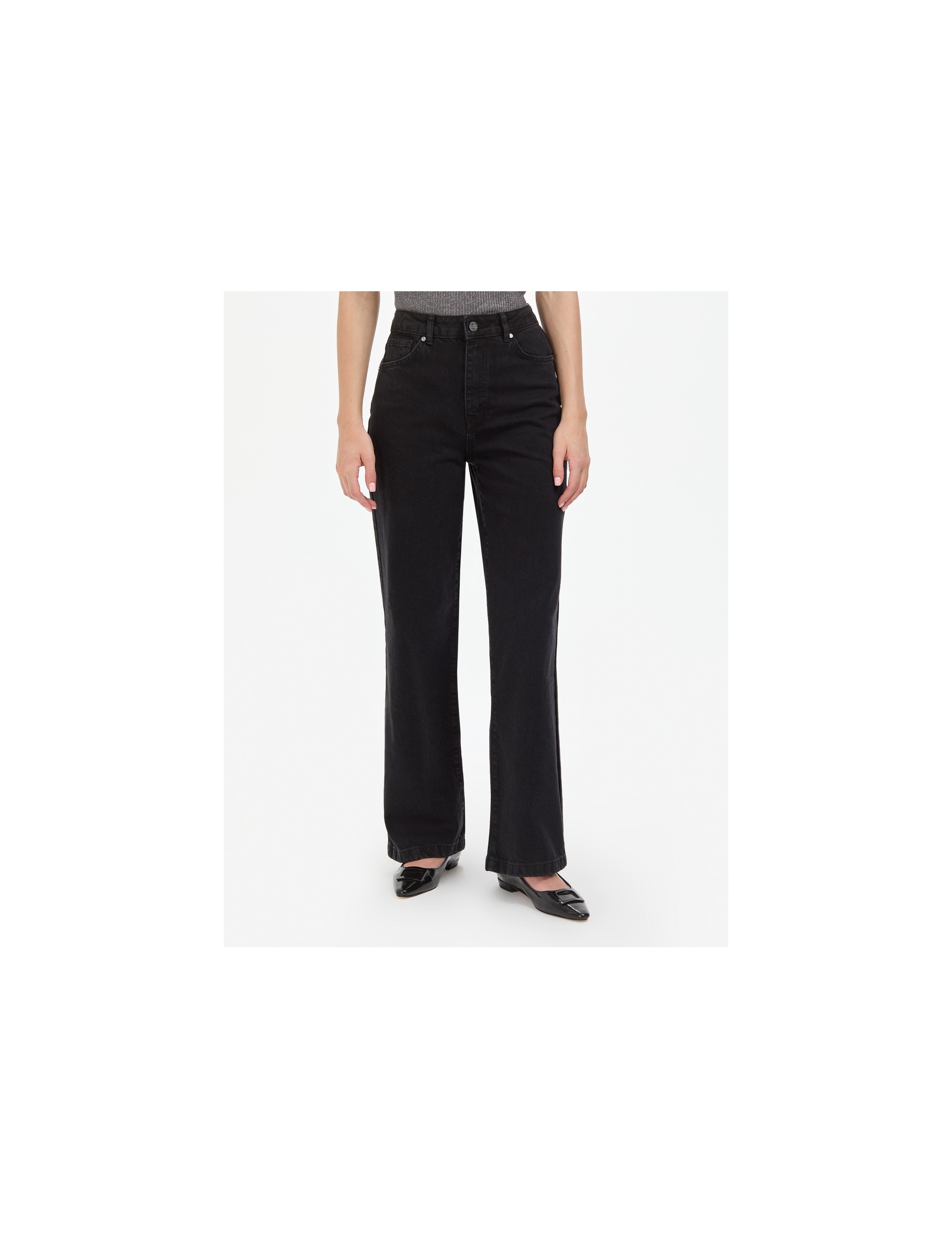 Pierre Cardin Kadın Siyah Loose Fit Jean Pantolon 50318043-VR046 görsel 8