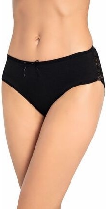 Miss Blue Moon Arka Baklava Kesim Dantelli Bato 2'li Külot Siyah/beyaz 5660 görsel 2