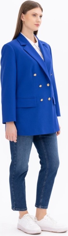 Belirtilmemiş 1008 Büyük Beden Düğme Detaylı Blazer Ceke Blazer Ceket görsel 2