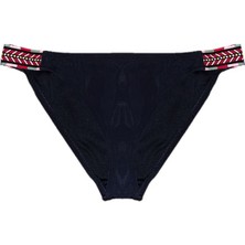 Geometrik Lastikli Siyah Bikini Altı