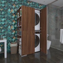 Kenzlife çamaşır-kurutma makinesi dolabı kapaklı fedyenka sol cvz 180*090*60 banyo arkalıksız
