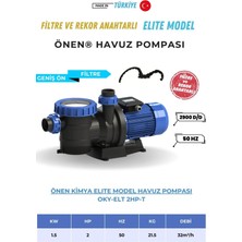 Önen Kimya 0.75-1-1.5-2-3 HP Monofaze-Trifaze Filtre ve Rekor Anahtarlı Elite Model Havuz Pompası