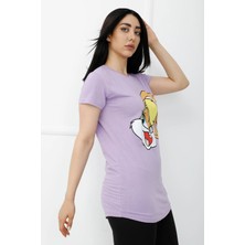 Butik Mine Bunny Baskılı Tshirt Açıkmor - 310.623.