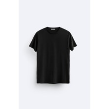 Loss Buttom Basic Tek Renk Regular Fit T-Shirt