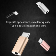 Bettyabecky Metal Tip C 3.5mm Jak Adaptörü-Kulaklık Ses Dönüştürücü Redmi Huawei Xiaomi Akıllı Telefon Dönüştürücü Kulaklık Aux Adaptörleri (Yurt Dışından)