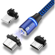 Bettyabecky 1/2m Manyetik Kablo Mikro USB C Tipi Şarj Cihazı Android Telefonlar Için Hızlı Şarj Mıknatıslı Şarj Kablosu iPhone 14 12 11 Pro Xs Max (Yurt Dışından)