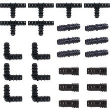 Bettyabecky Damlama Borusu Için Sulama Bağlantı Parçaları Kiti -6 Tee, 6 Kaplin, 6 Uç, 6 Dirsek - 16MM Uyumlu Damla Yağmurlama Sistemleri (Yurt Dışından)