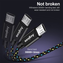 Bettyabecky Mikro USB Kablosu Hızlı Şarj Kabloları Samsung Xiaomi Android Akıllı Telefon Telefon Şarj Cihazı Veri Microusb Kablosu 1 M 2 M 3 M Tel Kablosu (Yurt Dışından)