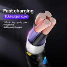 Bettyabecky Mikro USB Kablosu Hızlı Şarj Kabloları Samsung Xiaomi Android Akıllı Telefon Telefon Şarj Cihazı Veri Microusb Kablosu 1 M 2 M 3 M Tel Kablosu (Yurt Dışından)