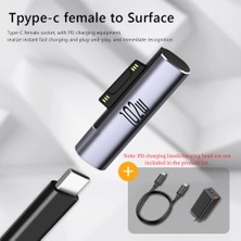 Bettyabecky 102W Manyetik USB Tip C Pd Hızlı Şarj Adaptörü Microsoft Surface Pro 8 7 6 5 4 3 Usb-C Dönüştürücü Dizüstü Bilgisayar Için Kitap 3 2 1 (Yurt Dışından)