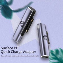 Bettyabecky 102W Manyetik USB Tip C Pd Hızlı Şarj Adaptörü Microsoft Surface Pro 8 7 6 5 4 3 Usb-C Dönüştürücü Dizüstü Bilgisayar Için Kitap 3 2 1 (Yurt Dışından)