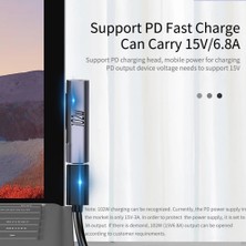 Bettyabecky 102W Manyetik USB Tip C Pd Hızlı Şarj Adaptörü Microsoft Surface Pro 8 7 6 5 4 3 Usb-C Dönüştürücü Dizüstü Bilgisayar Için Kitap 3 2 1 (Yurt Dışından)