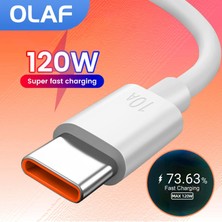 Bettyabecky Olaf 10A Tip C Hızlı Şarj Kablosu Için Xiaomi Mi 12 Poco Huawei Mate 40 50 Cep Telefonu 120 W USB C Şarj Aleti Kablosu Veri Kablosu Tel (Yurt Dışından)