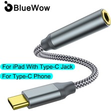 Bettyabecky Bluewow ZJX-005 USB Tip C - iPad Için 3,5 mm Kadın Kulaklık Jakı Adaptörü, Jsaux USB C - Aux Ses Dongle Kablosu, 3,5 mm Jack Olmadan Tüm Tip-C Telefonlarla Uyumlu (Yurt Dışından)