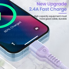 Bettyabecky 2.4A USB Şarj Kablosu iPhone 14 13 12 11 Pro Max Xs 6s 7 8 Artı Kökenli Cep Telefonu Kablosu Şarj Kablosu Veri Kablosu 1.2/2m (Yurt Dışından)
