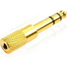 Bettyabecky 2x Ses Jakı Dönüştürücü Adaptör Stereo Jak 6.5mm Erkek - 3.5mm Kadın Elektro Gitar Kulaklık Minifon (Altın) (Yurt Dışından)