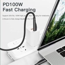 Bettyabecky Essager PD100W 60W USB C USB C Tipi Kablo Kablosu Hızlı Şarj Kablosu Xiaomi Pocox3 MacBook iPad Samsung Huawei Telefon Şarj (Yurt Dışından)