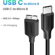Bettyabecky Ugreen USB Tip C - Mikro USB 3.0 Harici Sabit Sürücü Hızlı Veri Aktarımı ve Şarj Senkronizasyon Kablosu Western Seagate Toshiba Canvio Samsung Galaxy S5 Not 3 (Yurt Dışından)