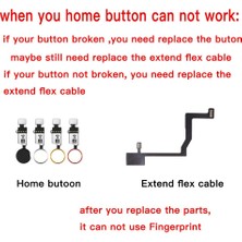 Bettyabecky Ev Butoon ve Ev Dokunmatik Kimlik Dönüş Parmak Izi Düğmesi Anakart Bağlantı Konektörü Flex Kablo iPhone 6 6 S 7 8 Artı (Yurt Dışından)