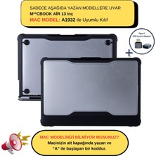 McStorey Macbook Air Koruyucu Kılıf A1932 ile Uyumlu 2018/2019 Darbe Emici OutDoorHF