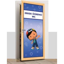 Sınıf Sepeti Kapı Giydirme - Erkek Öğrenci Tuvaleti - K1095