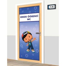 Sınıf Sepeti Kapı Giydirme - Erkek Öğrenci Tuvaleti - K1095
