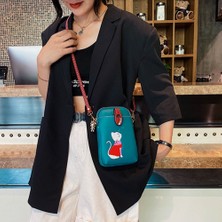 Peace Kadın Omuz Çantası Crossbody Çanta Mini Cep Telefonu Çantası (Yurt Dışından)