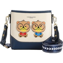 Peace Omuz Çantası Kadın Çantası Moda Crossbody Çanta Kova Çantası (Yurt Dışından)