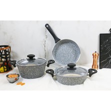 Evita Eco Bio Granit 5 Parça Tencere Set - Family