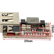 inibolan 6-24V 24V 12V Ila 5V USB Adım Aşağı Modülü Dc-Dc Dönüştürücü Telefon Şarj Cihazı Araba Güç Modülü Verimliliği 97.5% Buck Modülü (Yurt Dışından)