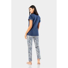 Erdem Lacivert Kadın Pijama Takımı 2023-27 Lacivert 325107