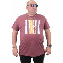 Starbattal Erkek Büyük Beden Sıfır Yaka Tişört Break 23178 Eflatun