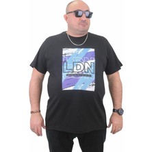 Starbattal Erkek Büyük Beden Sıfır Yaka Tişört Ldn 23183 Sıyah
