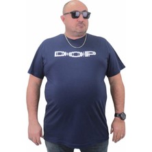 Starbattal Erkek Büyük Beden Sıfır Yaka Tişört Dop 23176 Marin