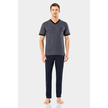 Erdem İÇ Gİyİm Erdem Füme Erkek Yazlık Pijama Takımı 2023-09 Renk Füme Beden S 105008