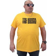 Starbattal Erkek Büyük Beden Sıfır Yaka Tişört The Bronx 23174 Sarı