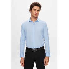 D'S Damat Slim Fit Açık Mavi İtalyan Yaka Gömlek 2HF02ORT4185