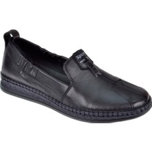 Pullman Hakiki Deri Yumuşak Kadın Babet VOY-9469   SİYAH