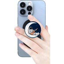 Excarpin Gitar Çalan Astronot Telefon Tutucu Pop Socket Rahat Kullanım Parmak Tutucu