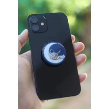 Excarpin Gitar Çalan Astronot Telefon Tutucu Pop Socket Rahat Kullanım Parmak Tutucu