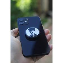 Excarpin Atatürk Silüet Telefon Tutucu Pop Socket Rahat Kullanım Parmak Tutucu