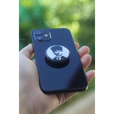 Excarpin Atatürk Silüet Telefon Tutucu Pop Socket Rahat Kullanım Parmak Tutucu