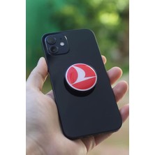 Excarpin Türk Hava Yolları Telefon Tutucu Pop Socket Rahat Kullanım Parmak Tutucu