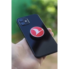 Excarpin Türk Hava Yolları Telefon Tutucu Pop Socket Rahat Kullanım Parmak Tutucu