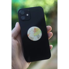 Excarpin Retro Atlas Dünya Telefon Tutucu Pop Socket Rahat Kullanım Parmak Tutucu